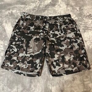 Under Armour Mens Cargo Shorts Size 38 Camo Recycled Polyester Golf Athletic
